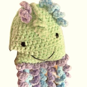 Handmade Crochet Octopus or jellyfish stuffy.